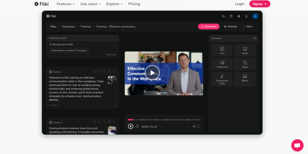 AI video generator example