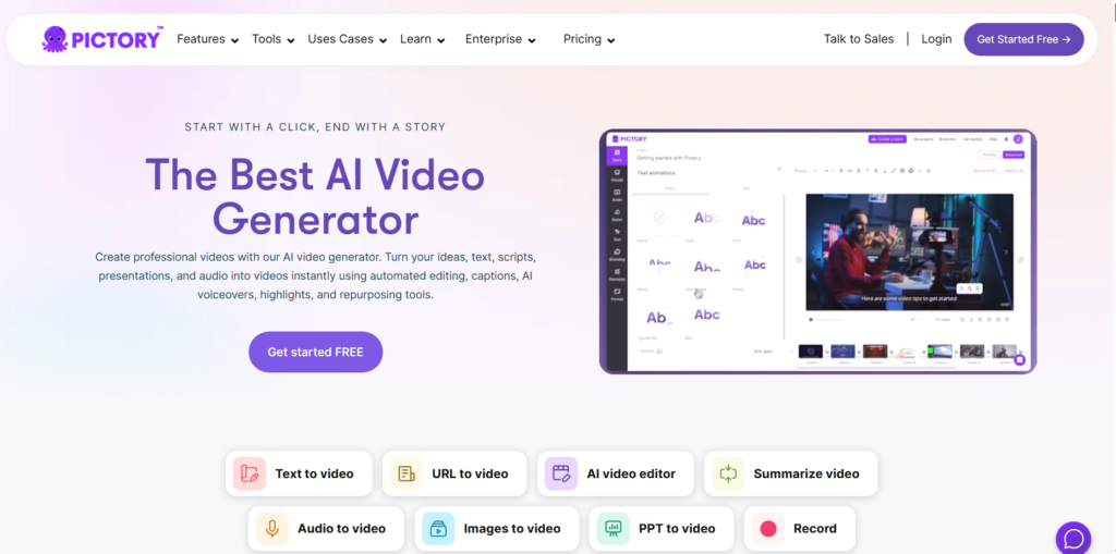 AI video generator example