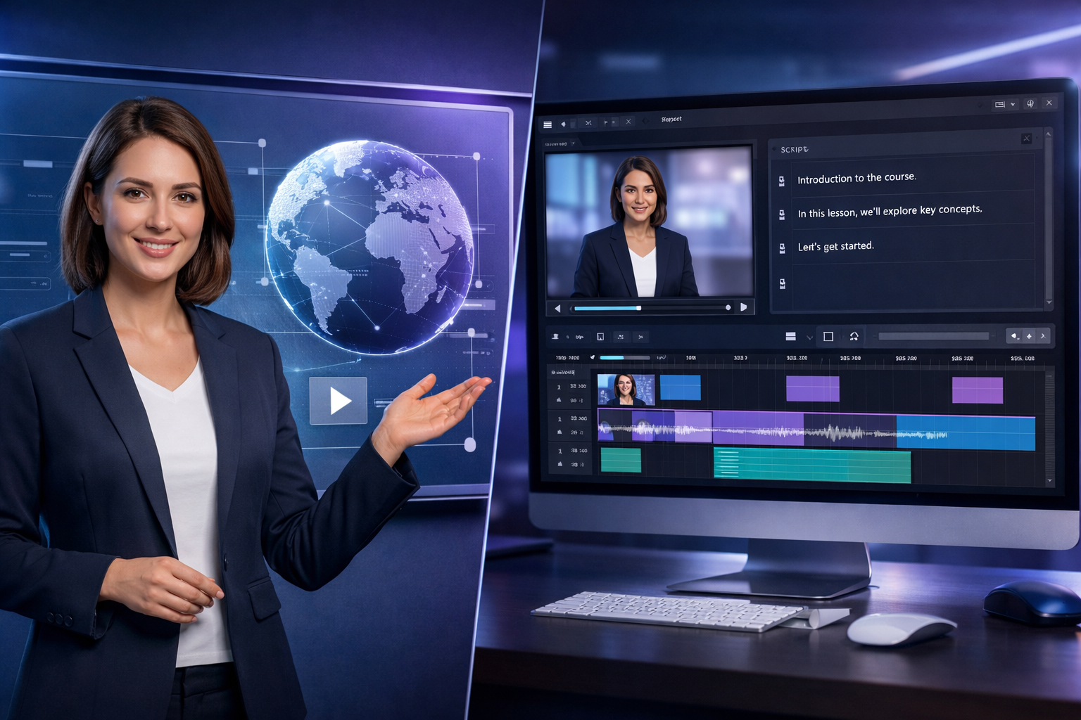 AI video generator for online courses