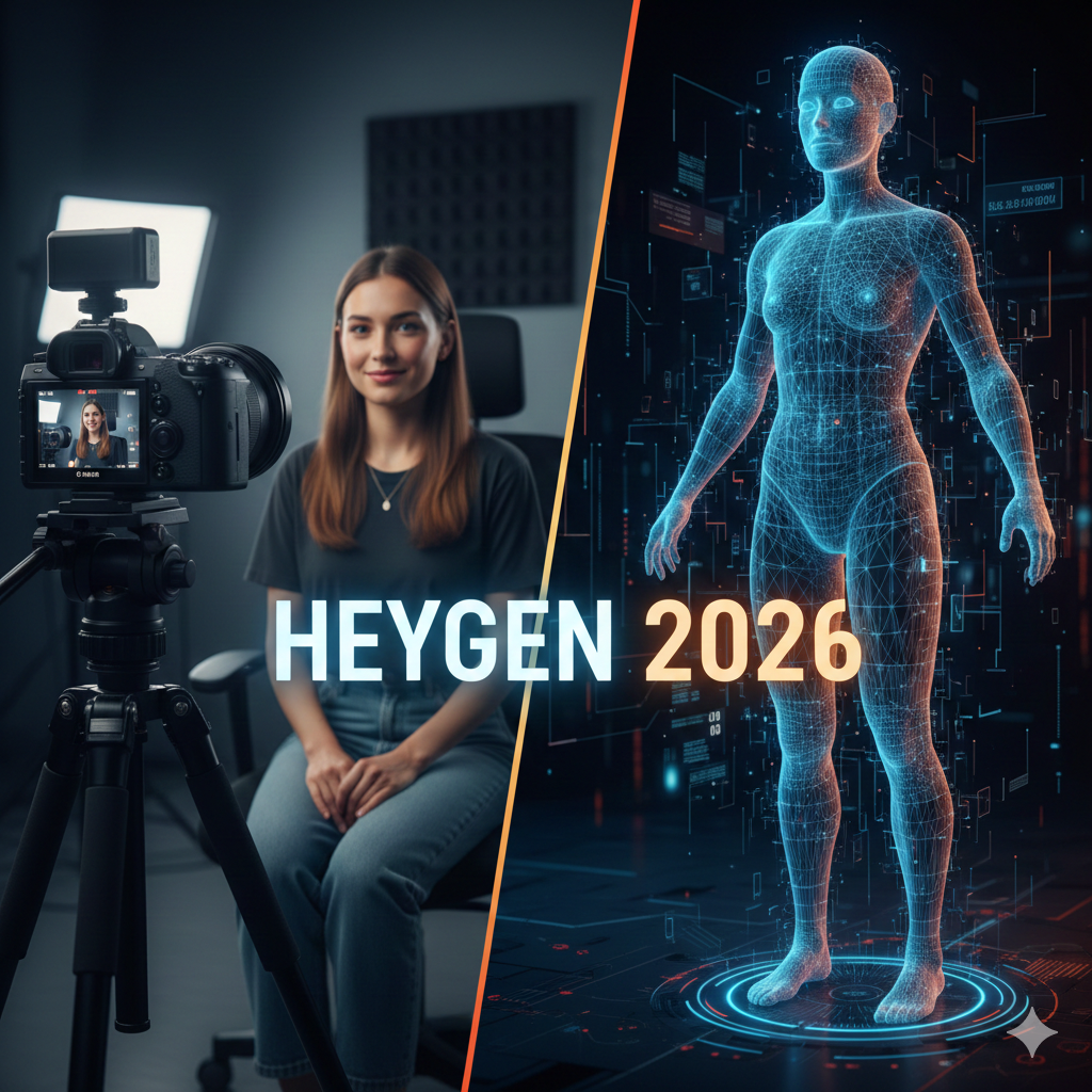 HeyGen Review 2026 featured image showing AI avatar generation process