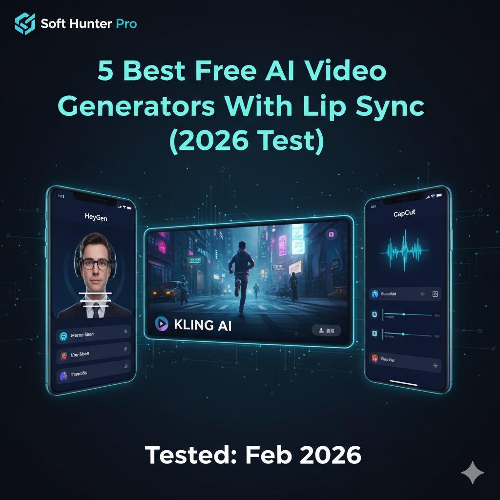 Comparison of 5 best free AI video generators with lip sync in 2026, including HeyGen and Kling AI.