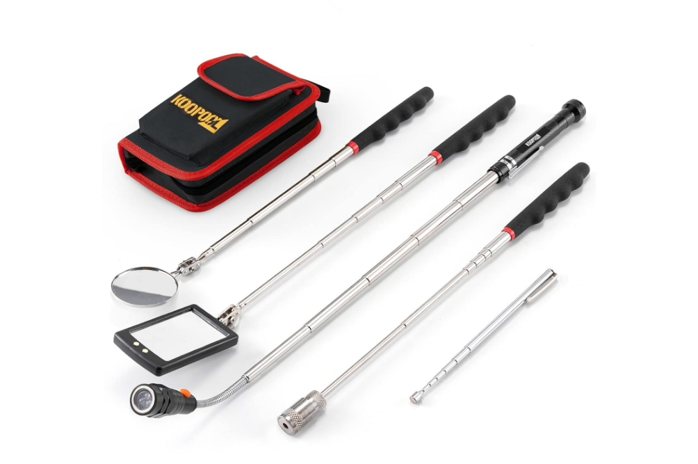 Heavy-duty telescoping magnetic pickup tool to safely remove hydraulic valve lifters